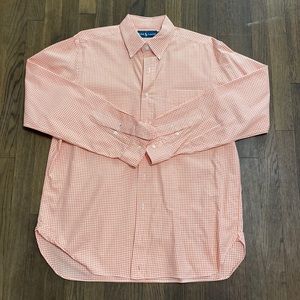 Classic-Fit Button Down Collar Checked Dress Shirt